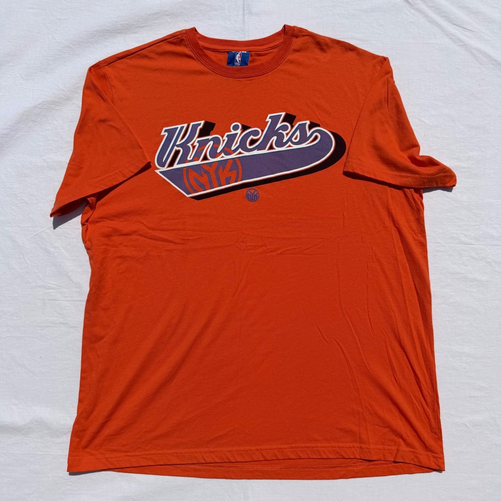 New York Knicks DNK T Shirt Mens 2XL Orange NBA Basketball Graphic